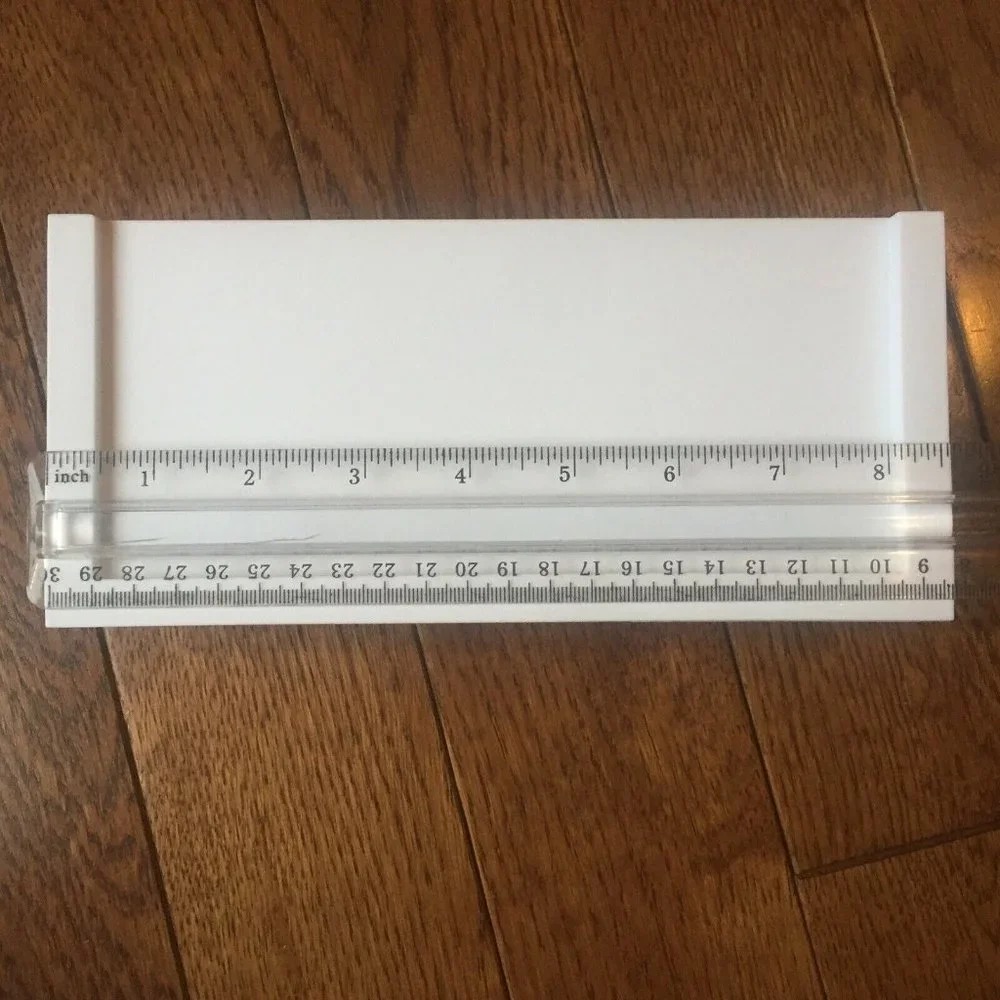 NWT 6 Small white shelves set pvc plastic mini easy wall shelf keys phone kids
